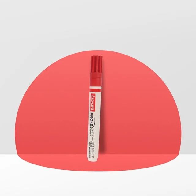 Luxor White Board Marker with extra replacement tip - red - Box Of 10 | Royal Stationers Best Quality Guarantee