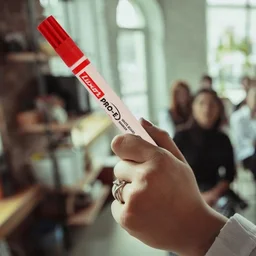 Luxor White Board Marker with extra replacement tip - red - Box Of 10 | Royal Stationers Best Quality Guarantee