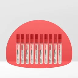 Luxor White Board Marker with extra replacement tip - red - Box Of 10 | Royal Stationers Best Quality Guarantee