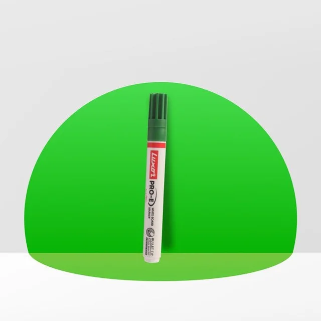 Luxor Refillable White Board Marker with extra replacement tip free - Green - Box Of 10 | Royal Stationers Best Quality Guarantee