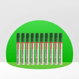 Luxor Refillable White Board Marker with extra replacement tip free - Green - Box Of 10 | Royal Stationers Best Quality Guarantee