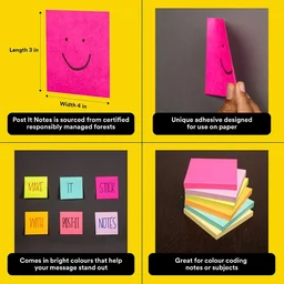 Post-it Sticky Notes Pad 3x3' | Royal Stationers Best Quality Guarantee - Blue