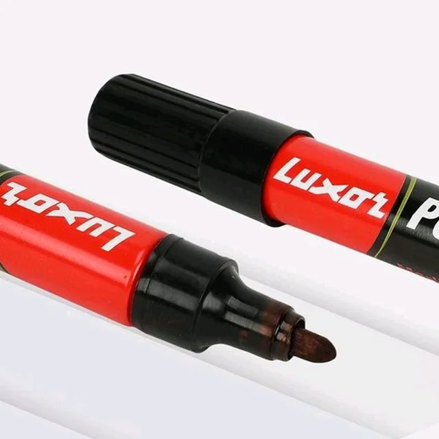 permanent Marker - Black - Box Of 10 with extra tip free | Royal Stationers Best Quality Guarantee