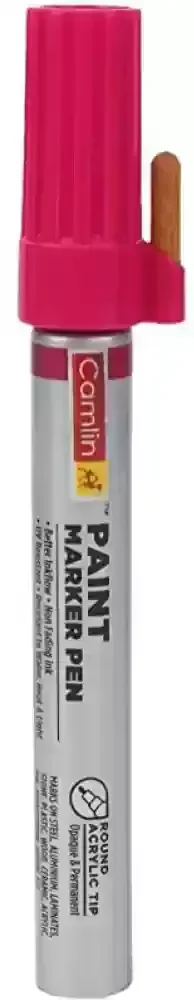 camlin paint marker with extra tip free pack of 10- pink | Royal Stationers Best Quality Guarantee