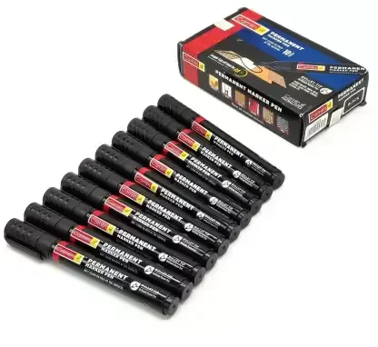 camlin permanent marker black- Pack of 10 | Royal Stationers Best Quality Guarantee