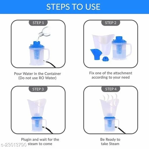 3 In 1 Steam Vaporizer, Nose Steamer, Cough Steamer, Nozzle Inhaler & Nose vaporizer machine for cold and cough (Color May Vary) set of 1