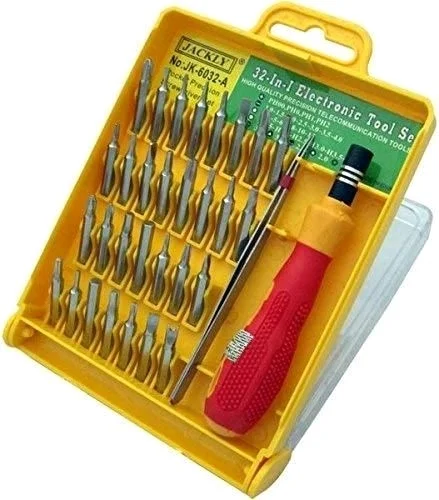 33 in 1 Multi-functional Magnetic Pocket Screwdriver Set Suitable for Mobile phones, Computers, PDA housings, PSPs, NDS, MP3 players, etc. Compact storage design.