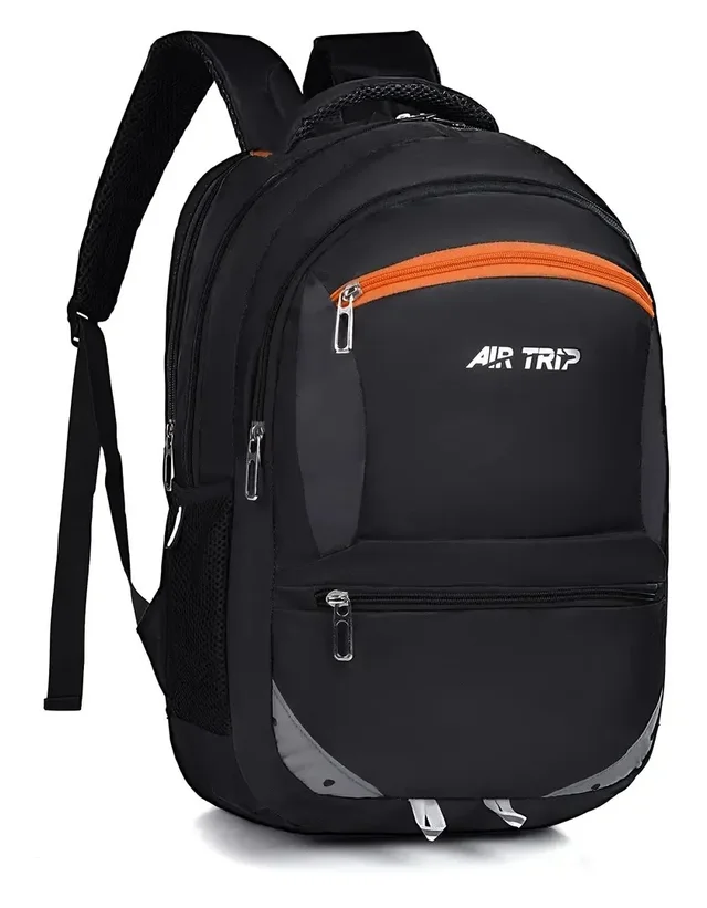 AIR TRIP Large 32L Laptop Bag Backpack for men Women Boys and Girls Luggage Travel Bags with 15.6 inches Laptop Compartment Rain Cover (Black)