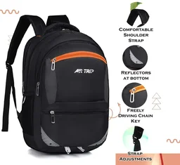 AIR TRIP Large 32L Laptop Bag Backpack for men Women Boys and Girls Luggage Travel Bags with 15.6 inches Laptop Compartment Rain Cover (Black)