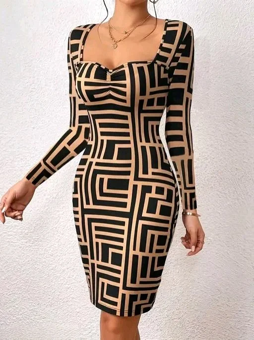 Classic Glamorous Women Dress slim Fit - S