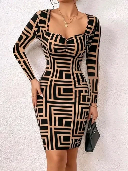 Classic Glamorous Women Dress slim Fit - M