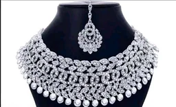 Rhodium Plated Jewellery SetWhite Austrian Diamond