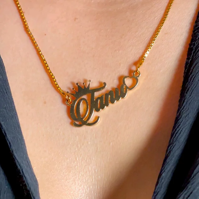 Customized / Personalized Your Name Necklace Gold Plated Premium Quality