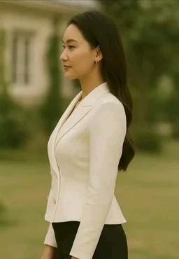 Womens Blazer | Double Breasted Slim Fit| Premium Fabric - S