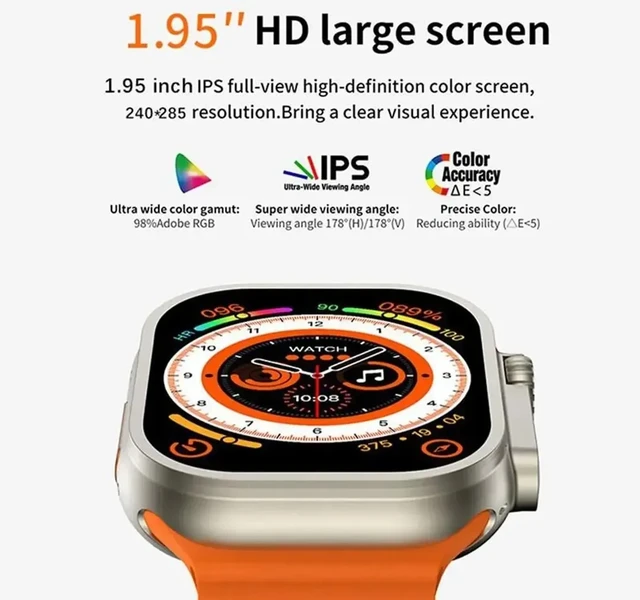 Apple Watch Ultra S8 Elegant and Intelligent: T55 Smart Digital Watch with Sleek Design and Smart Assistant Integration
S8 SmartWatch With BT Calling and Series 8 blood pressure and SpO2 monito Answer Full Touch Fitness Smartwatch assorted