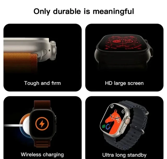 Apple Watch Ultra S8 Elegant and Intelligent: T55 Smart Digital Watch with Sleek Design and Smart Assistant Integration
S8 SmartWatch With BT Calling and Series 8 blood pressure and SpO2 monito Answer Full Touch Fitness Smartwatch assorted