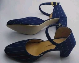 BEAUTIFUL FLOOJO GREY stripe toe pointed pumps - 5