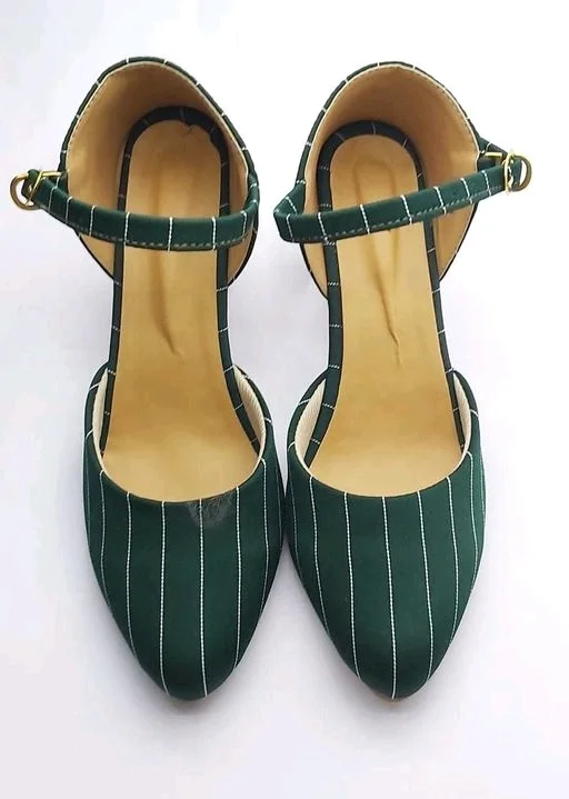BEAUTIFUL FLOOJO GREY stripe toe pointed pumps4 - 4
