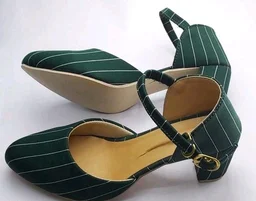 BEAUTIFUL FLOOJO GREY stripe toe pointed pumps4 - 6