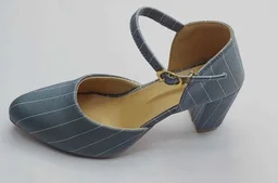 BEAUTIFUL FLOOJO GREY stripe toe pointed pumps7 - 6