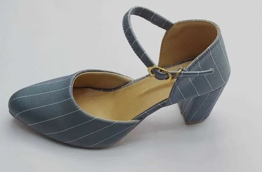 BEAUTIFUL FLOOJO GREY stripe toe pointed pumps7 - 6
