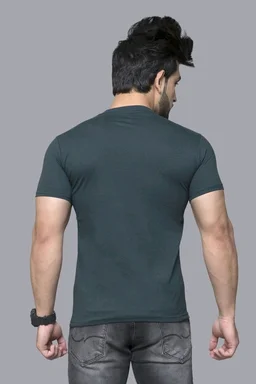 Cotton Round Neck Half Sleeve T-shirt For Men 3 - XL