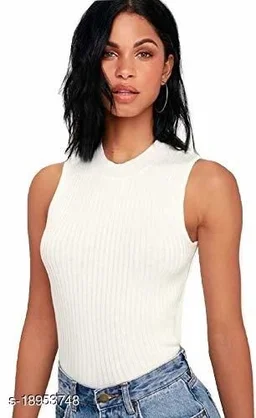 Cut Sleeve Crop Top for Women and Girls - L