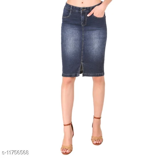 DENIM FANCY SKIRT - 34