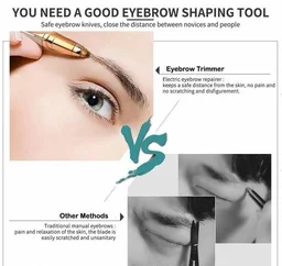 Flawless Painless Electric Eyebrow Trimmer Facial Hair Remover (White colour)