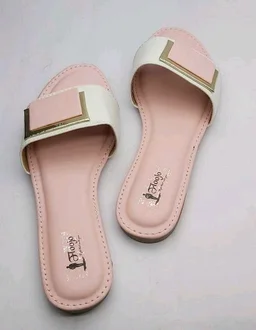 FLOOJO Turquoise open toe flats with golden details and super soft DOCTOR cushioned sole.78 - 7