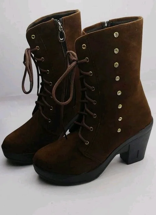 FLOOJO VERY STYLISH BROWN BOOTS FOR ALL BEAUTIFUL - 2