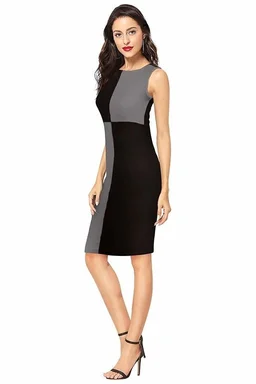 Grey & Black Cross Off Shoulder One Piece23 - L