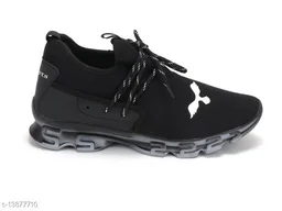 Men Egle Black Laceup Mesh Sports Shoes56 - 7