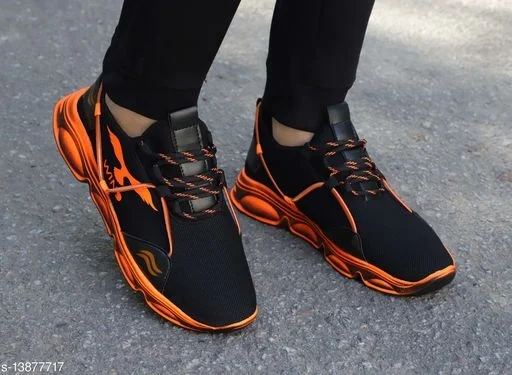Men Egle Black Laceup Mesh Sports Shoes89 - 7