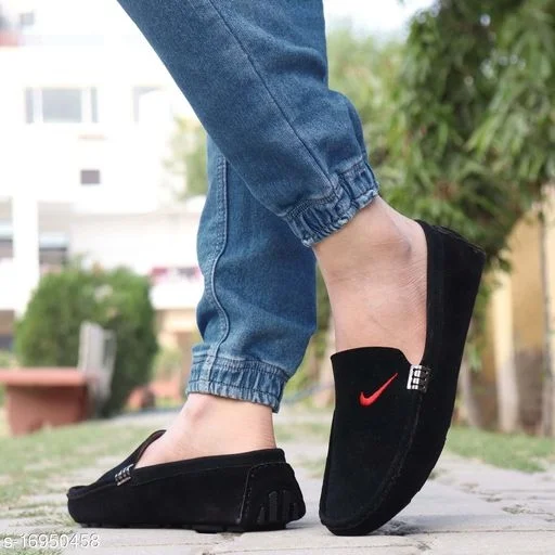 ( Nike ) Stylish Men's Black Colour Loafers - 6