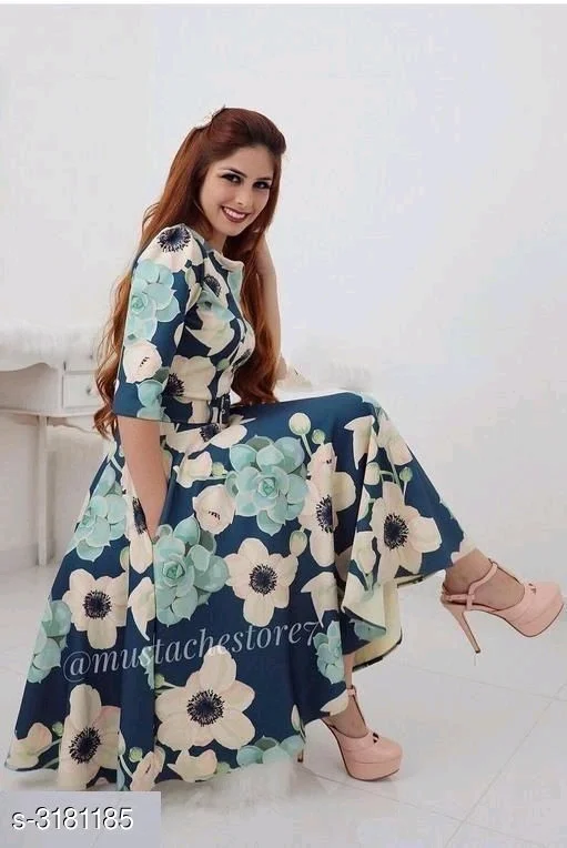 Siya Elegant Heavy Crepe Women's Dresses2 - M