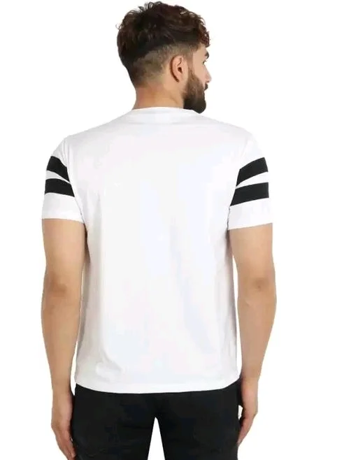 Striped Men Round Neck Half Sleeves T-Shirt 8 - XL
