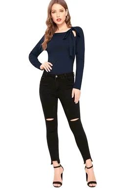 Stylish Casual Sleeveless Solid Women Top 2 - XL