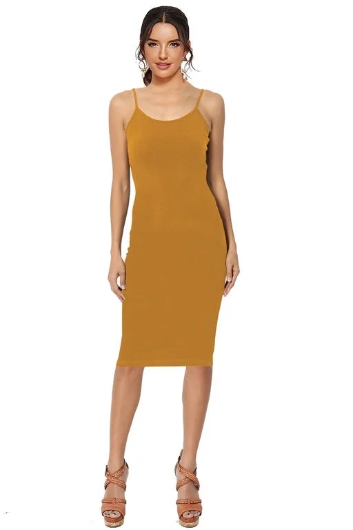 The Heart Of Fashion Party Wear Bodycon Square Neck Midi Dress(One Piece)80 - S