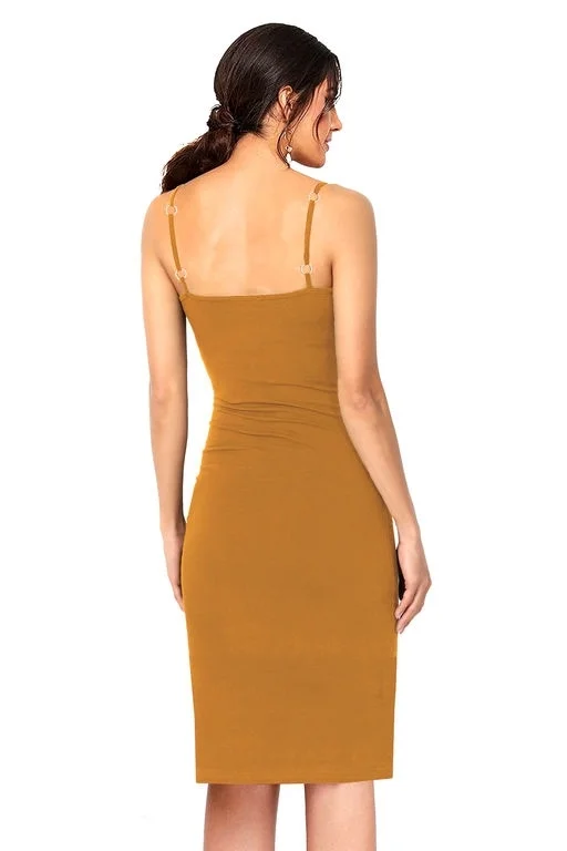 The Heart Of Fashion Party Wear Bodycon Square Neck Midi Dress(One Piece)80 - S