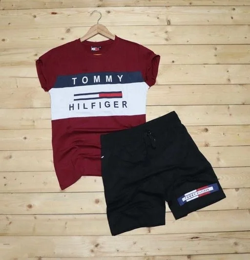 M.A Fashion Tommy Hilfiger Trendy Elegant Top & Bottom Set - L