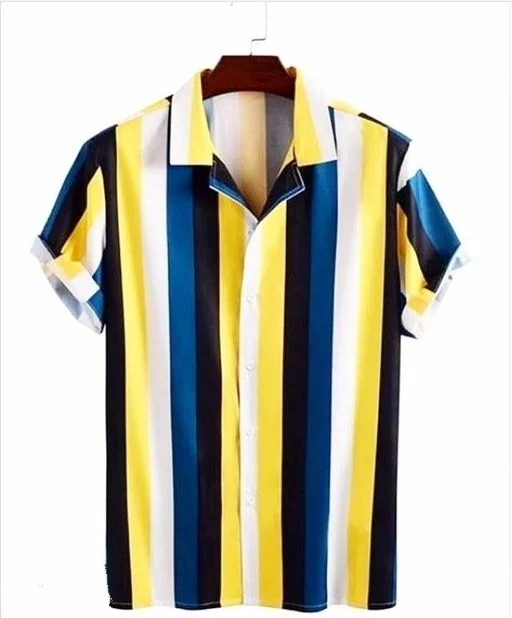 TRENDY MEN'S DIGITAL PRINTED SHIRT90 - L