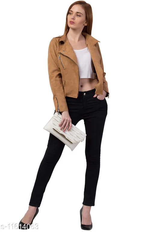 Trendy Stylish Solid Suede Jacket2 - XL