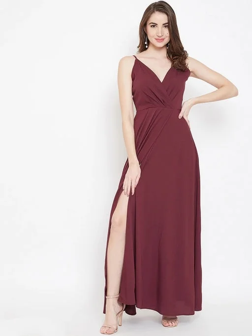 U&F Poly V-neck Party Dress45 - M