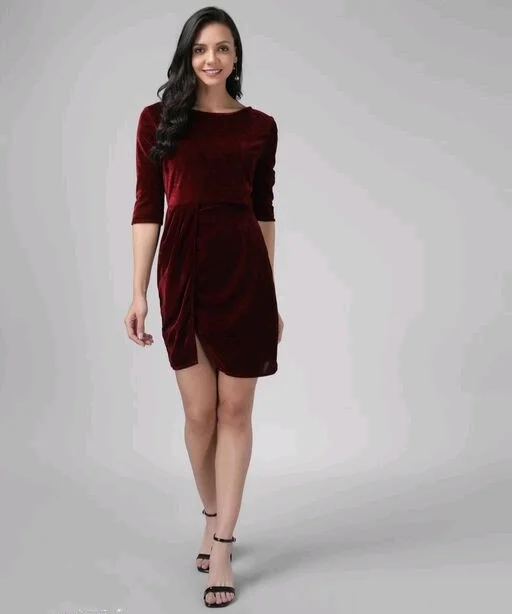 velvet stylish dress3 - S