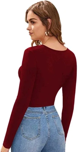 VNeck Full Sleeves Hosiery Top (16"lnches)46 - L