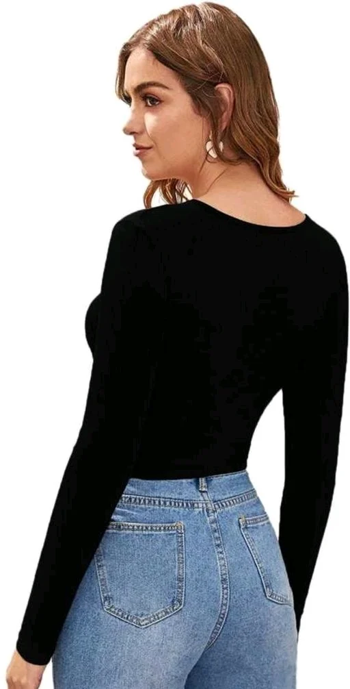 VNeck Full Sleeves Hosiery Top (16"lnches)47 - M