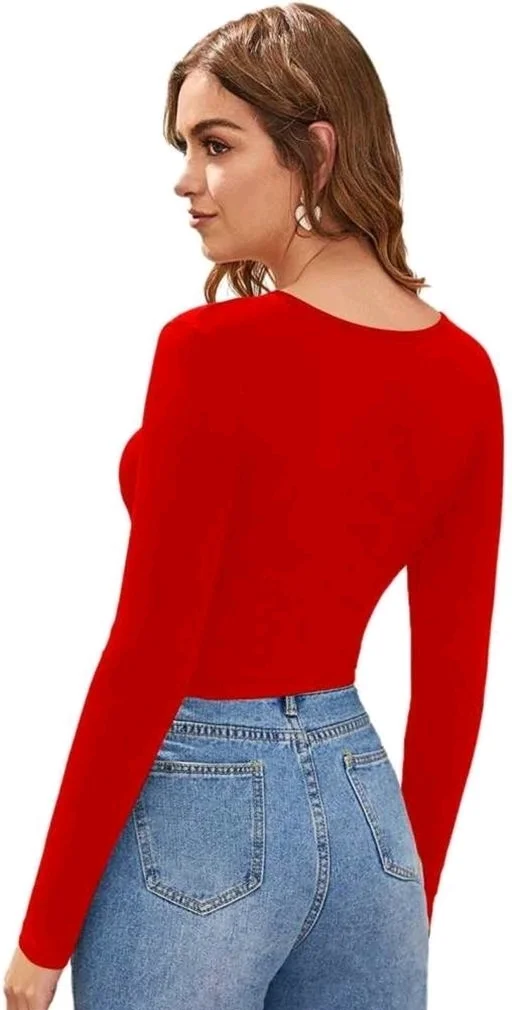 VNeck Full Sleeves Hosiery Top (16"lnches)55 - XL