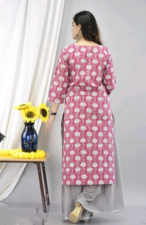 Women Rayon Attractive Kurta with Dupatta set - M