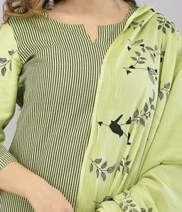 Women Rayon Attractive Kurta with Dupatta set2 - M